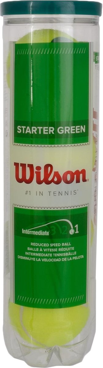 Wilson Tennisballen Starter Stage 1 groen 4 stuks
