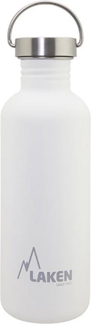 RVS fles Basic Steel Bottle 1L S/S Cap - Wit