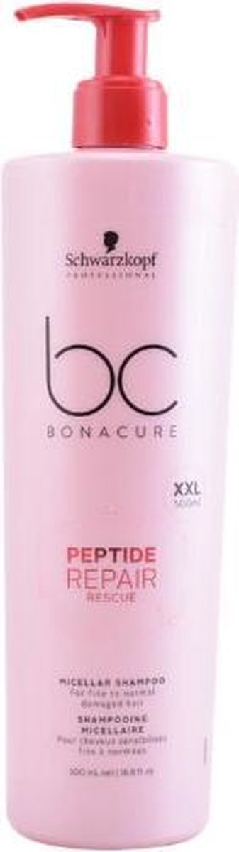 MULTIBUNDEL 3 stuks Schwarzkopf Bc Peptide Repair Rescue Micellar Shampoo 500ml