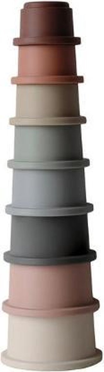 Stapeltoren - Mushie - stacking cups - stapelbekers - PASTEL