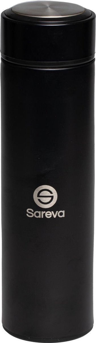 Sareva Thermosfles Thermosbeker Drinkfles Zwart 0.5 Liter