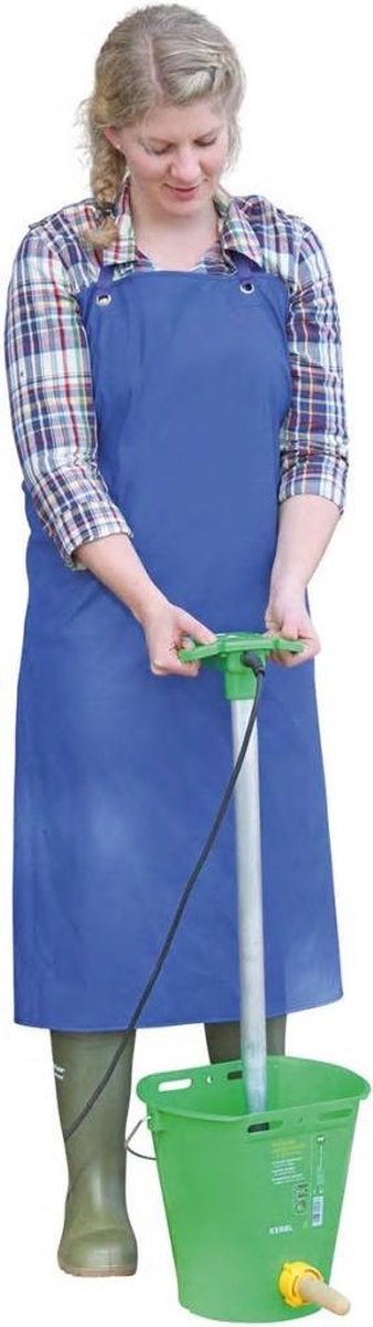 Kerbl Melk- en wasschort PU blauw 125x100 cm 15288