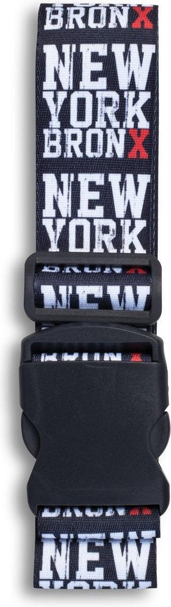 Worldpack Bagageriem Ny Bronx 190 X 5 Cm Zwart/wit/rood