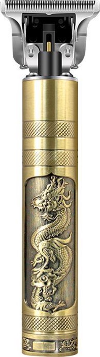 Shasim- Trimmer Baard Mannen - Baardtrimmer - Tondeuse - Tondeuse Mannen Dragon trimmer- Barber - haartrimmer- Draadloos - Oplaadbaar - 3x Opzetstuk - Gold - incl.operbgtasje-