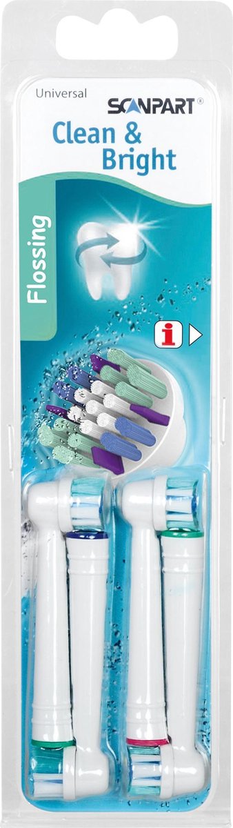 tandenborstels Clean&Bright Flossing 4-pack