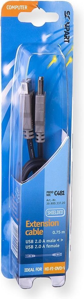 Scanpart Usb Kabel A(m)-a(f) 0.75m