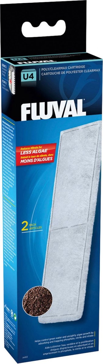 Fluval clearmax filterpatronen u4 2st