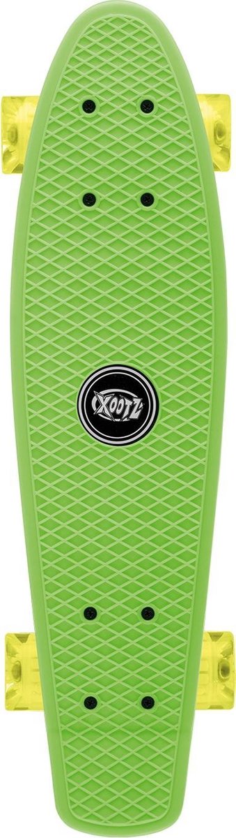 "Xootz mini cruiser skateboard -groen - met led wielen - 22"""