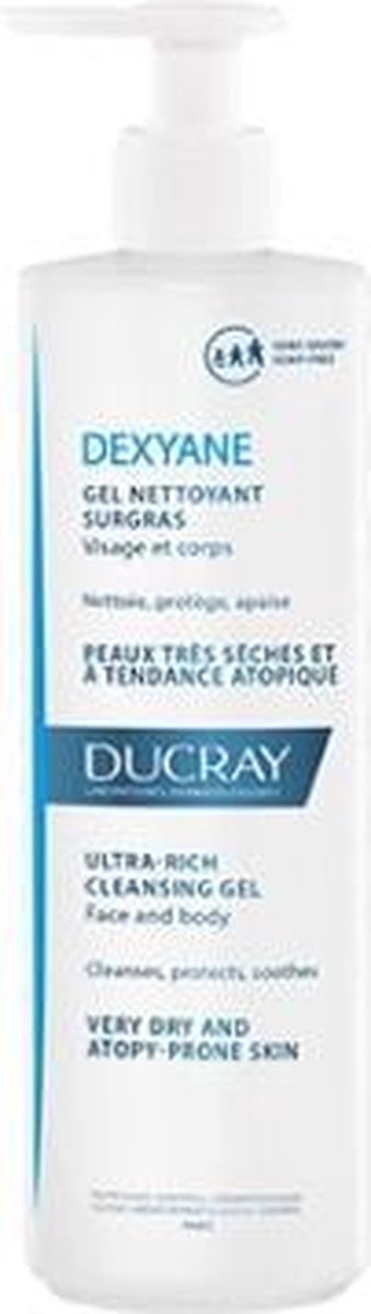 Ducray Dexyane Gel Nettoyant Surgras Zeer Droge/atopische Huid 400ml