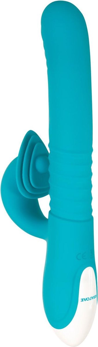 Stotende vibrator met intense clitorisstimulator Evolved -