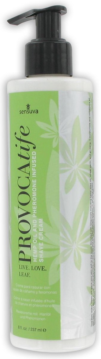 Sensuva Provocatife Cannabis Olie & Pheromone Infused Scheercreme - 240 ml