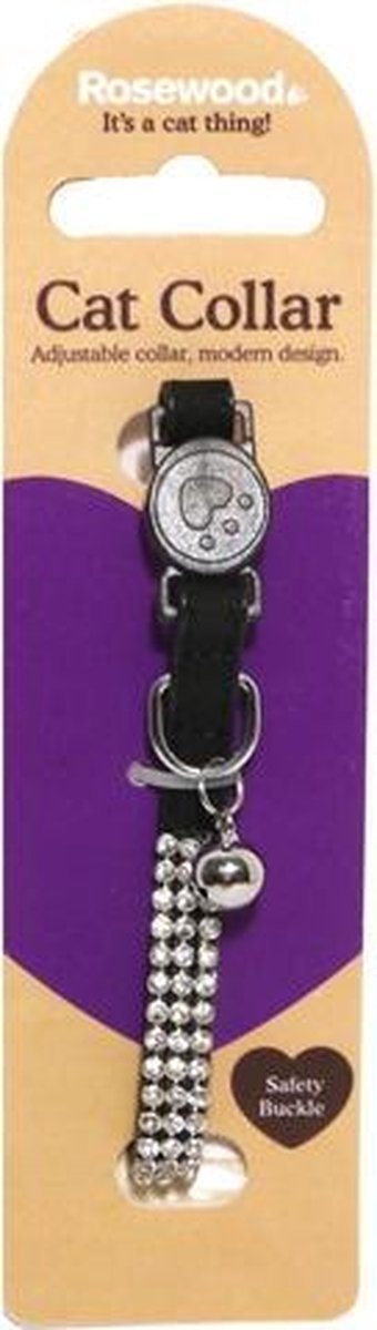 Halsband voor kat diamant 24x1