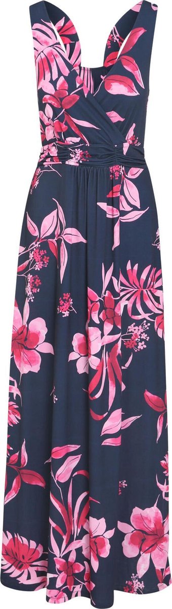 Cassis - Lange jurk met bloemenprint - Fushia