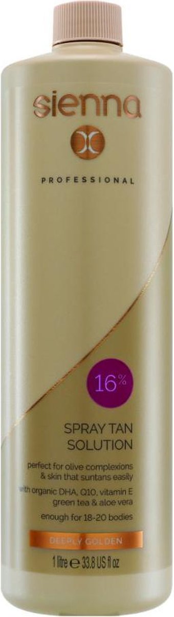 Sienna-x Zelfbruiner Tanning Liquid 16% 1 Liter Vegan Bruin