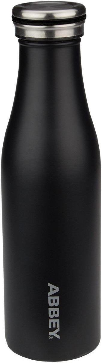 Abbey Drinkfles Dubbelwandig - Victoria - 0.45 L - Zwart/Zilver - 0