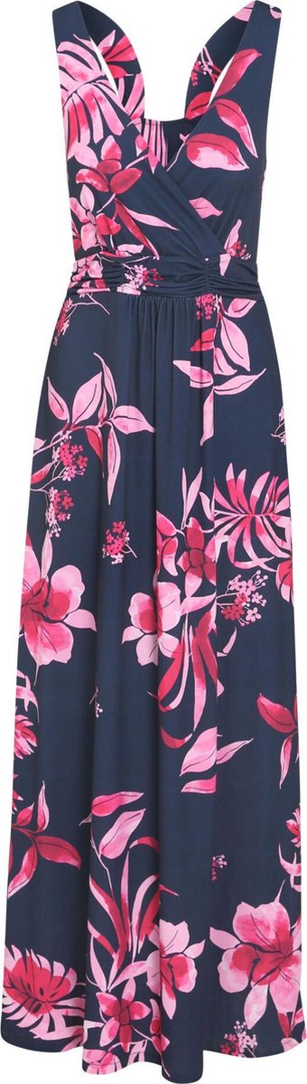 Cassis - Lange jurk met bloemenprint - Fushia