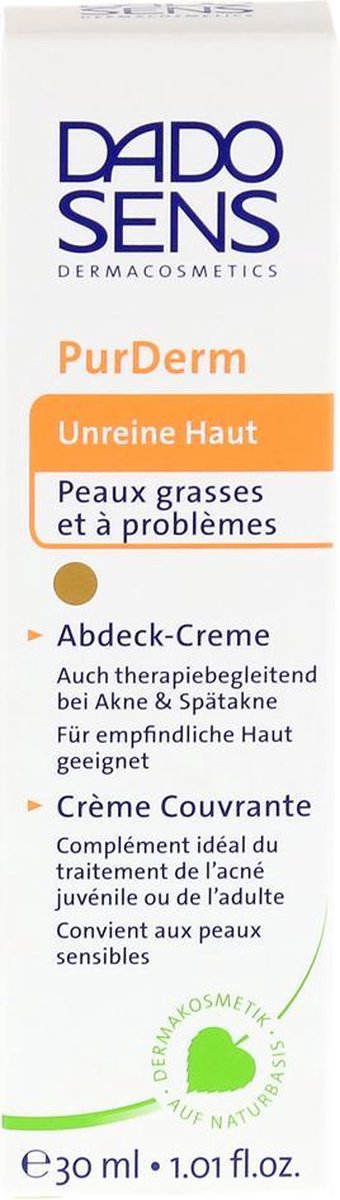 Dadosens PurDerm Getinte Creme Donker Onzuivere Gevoelige huid 30 ml