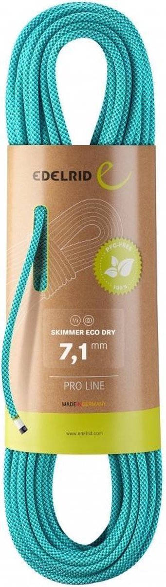 Edelrid Skimmer 7.1 Eco Dry Ultralicht en dun dubbeltouw 60 meter donkerblauw