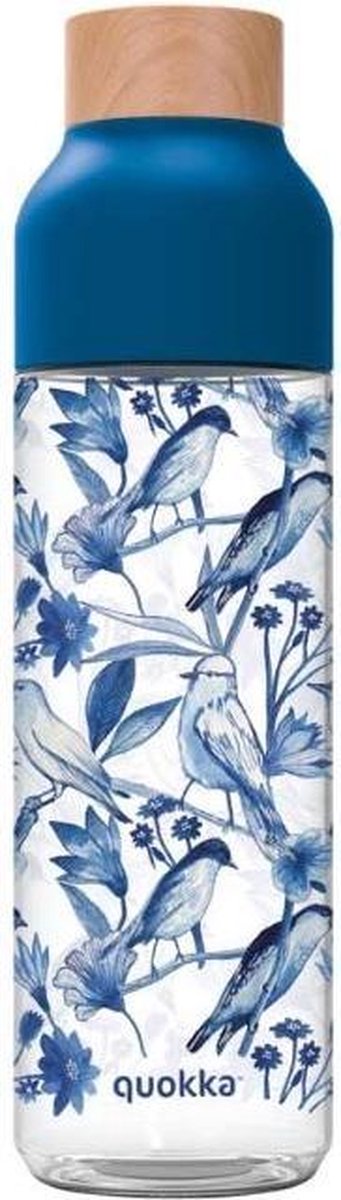 Quokka Drinkfles Tritan Ice Porcelain Sparrow 840 Ml Blauw