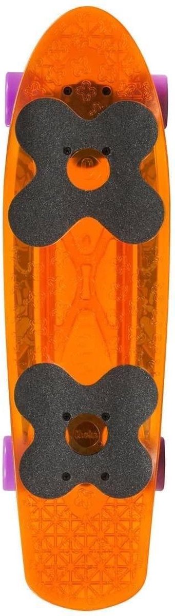 Skateboard Penny Board Volwassenen/Kinderen/Jongens/Meisjes  - Choke - Spicy Sabrina Elite Clear Red - Doorzichtig oranje - 58