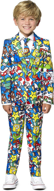 Opposuits Verkleedpak Super Mario Jongens Polyester Maat 122-128