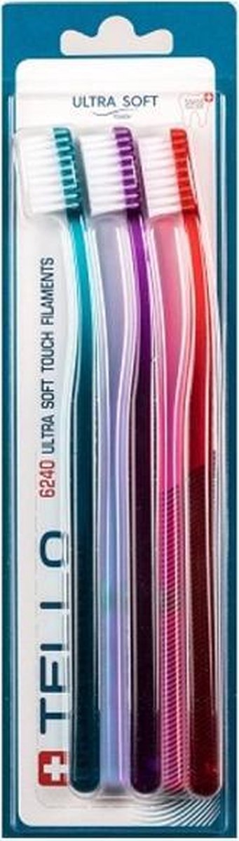 Tello Ultra Soft 6240 - Tandenborstel - 3 pack - Grote borstelkop
