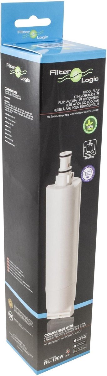 Filter Logic Waterfilter FFL-190W voor Whirlpool SBS002 / SBS200