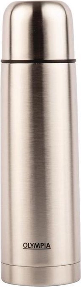 Dubbelwandige Thermosfles / thermoskan - RVS - 1 Liter - Olympia - Dubbelwandig - Verwarmen & koelen