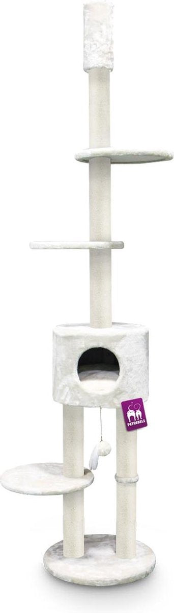 Petrebels Anna 240 krabpaal - Creme - 240 tot 265 cm - met plafondspanner