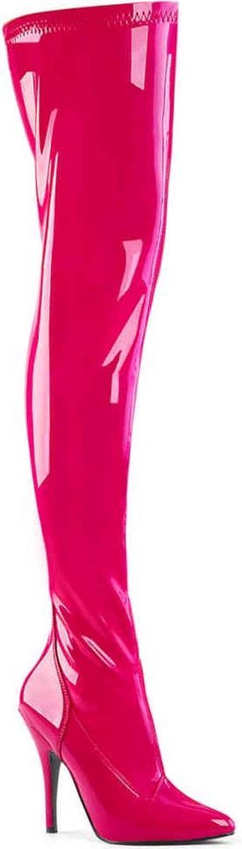 SEDUCE-3000 (EU 37 = US 7) 5 Heel Stretch Thigh High Boot