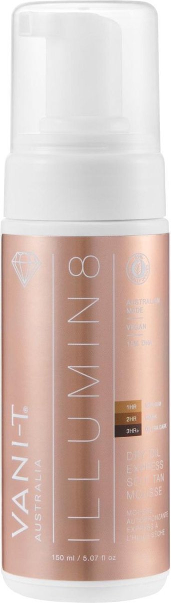 Vani-T Illumin8 Dry Oil Express Zelfbruiner Mousse 15% DHA (150ml)