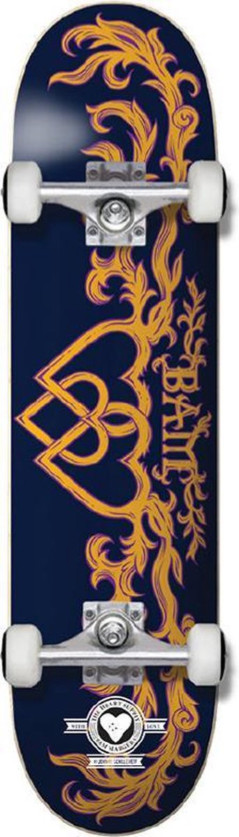 Compleet Skateboard Heart Supply Bam Margera Bamly Pro Blue/Yellow 8.0