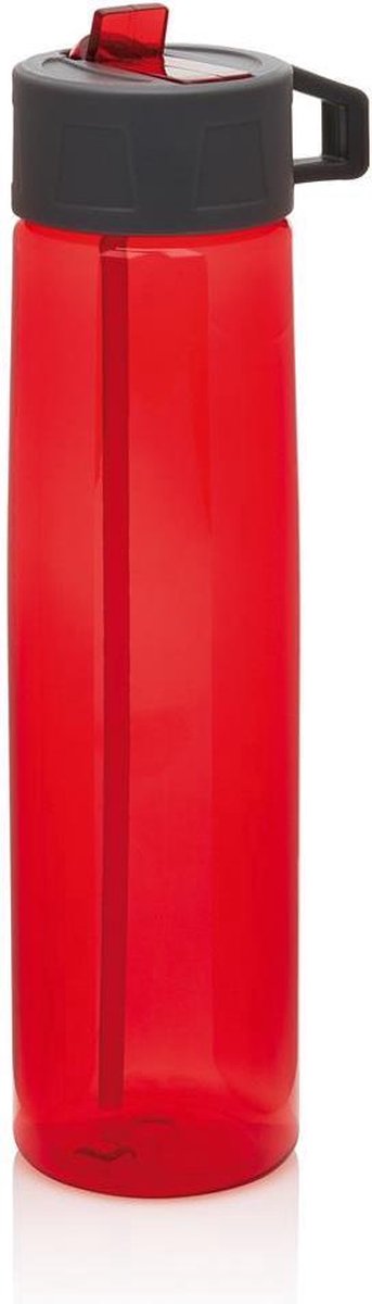 Loooqs - Tritan fles met een rietje - 750 ml - Rood