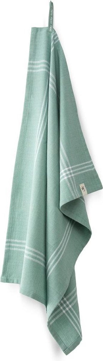 Walra Theedoek Line Out - 50x70 - 100% Katoen - Groen
