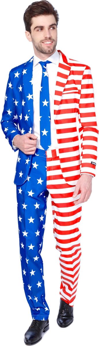 Suitmeister USA Flag - Mannen Kostuum - Gekleurd - Feest - Maat M