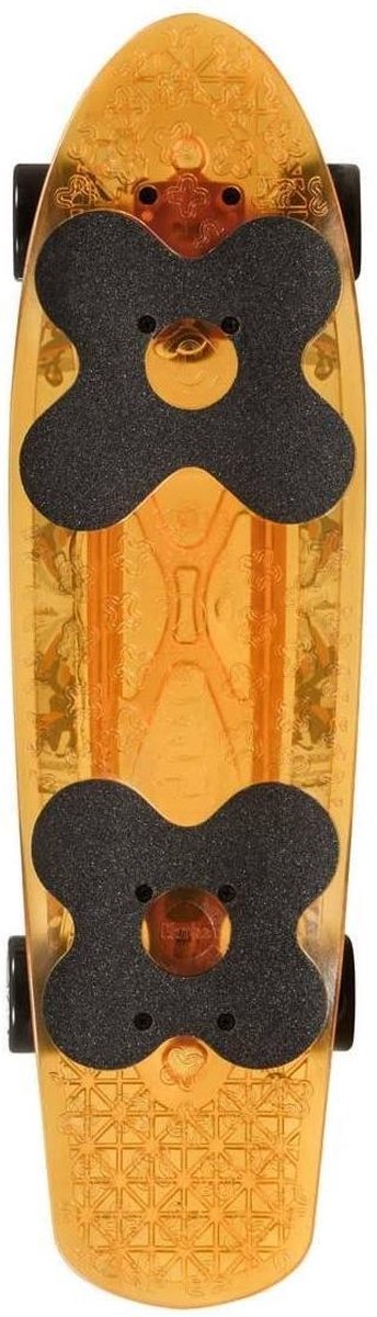 Skateboard Penny Board Volwassenen/Kinderen/Jongens/Meisjes  - Choke - Spicy Sabrina Elite Neon Yellow - Doorzichtig licht oranje - 58