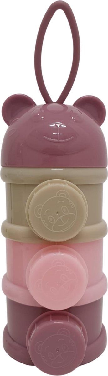Melkpoeder Toren - Babypoeder Doseerdoosje - Bewaarbakjes Voor Melkpoeder - BPA Vrij Anti-Lek - Luchtdicht - Vaatwasbestendig - Kraamcadeau Meisjes- Melkpoeder Houder -