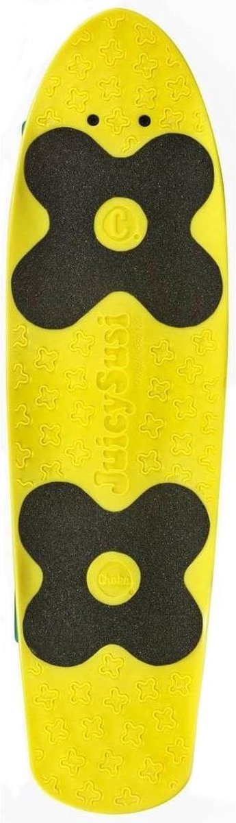 Skateboard Penny Board Kinderen/Jongens/Meisjes - Choke - Spicy Sabrina Geel - Geel met blauwe wieltjes - 58