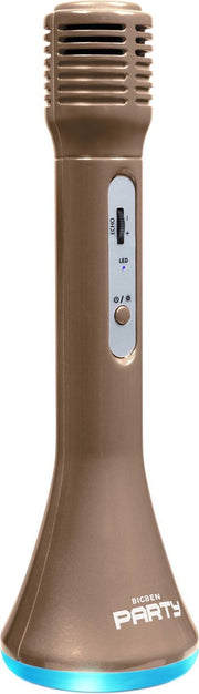 Bigben Party Karaoke Microfoon - Bluetooth - Goud