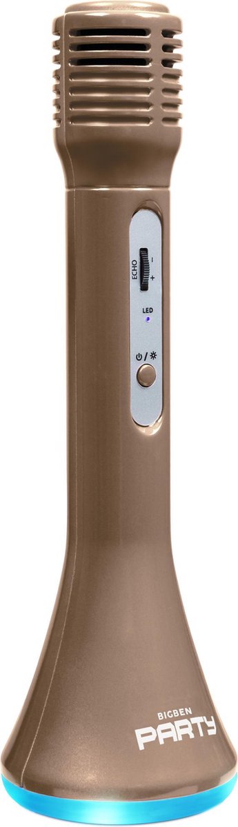 Bigben Party Karaoke Microfoon - Bluetooth - Goud