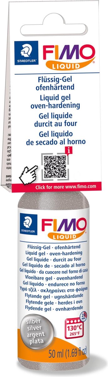 Fimo liquid deko gel 50 ML zilver 8050-81
