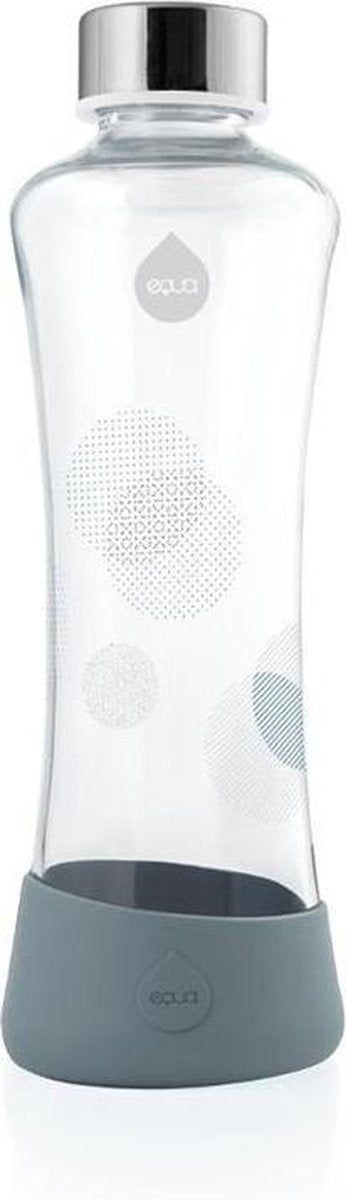 Equa Metallic glazen waterfles 550 ml - Zilver
