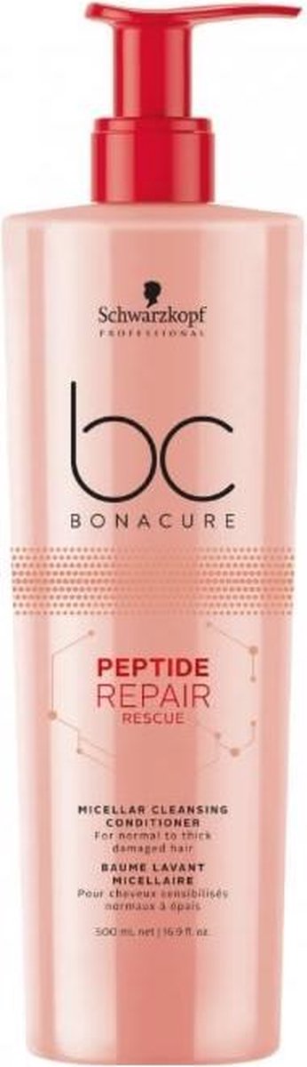 MULTI BUNDEL 4 stuks Schwarzkopf Bc Peptide Repair Rescue Micellar Cleansing Conditioner 500ml