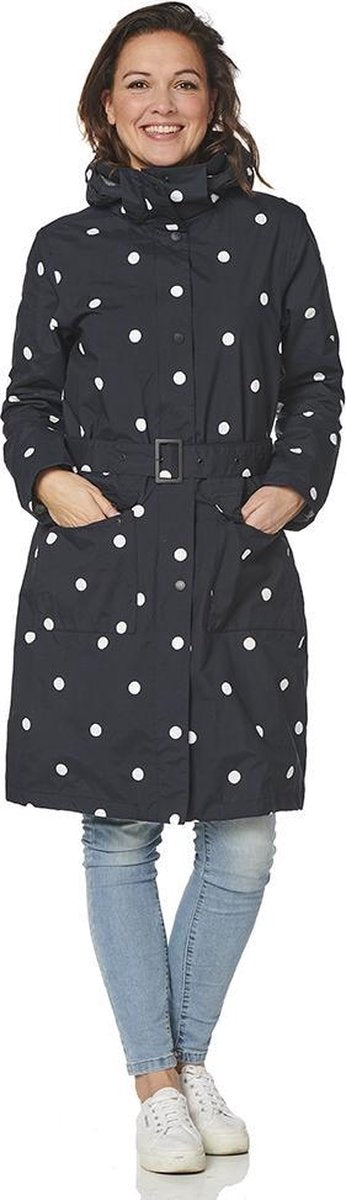 Long coat Beth black/off white-S