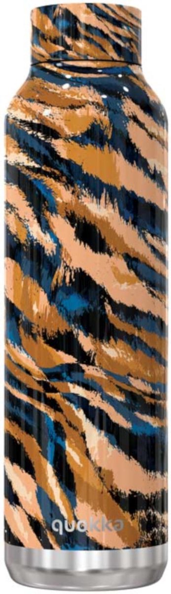 Quokka Drinkfles Safari 630 Ml Rvs Oranje/blauw
