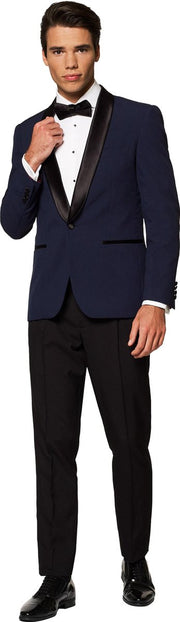 OppoSuits Jet Set Black - Heren Tuxedo Smoking met Vlinderdas - Chique - Zwart - Maat EU 50