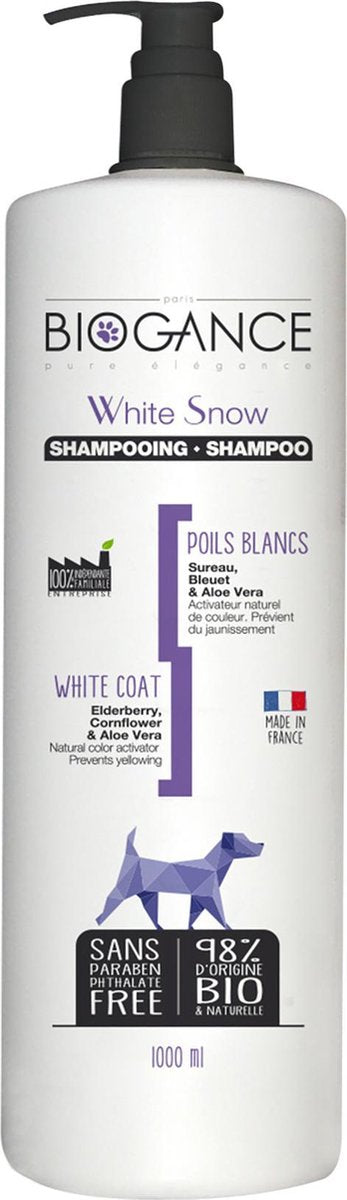 Biogance hond witte vacht shampoo 1l