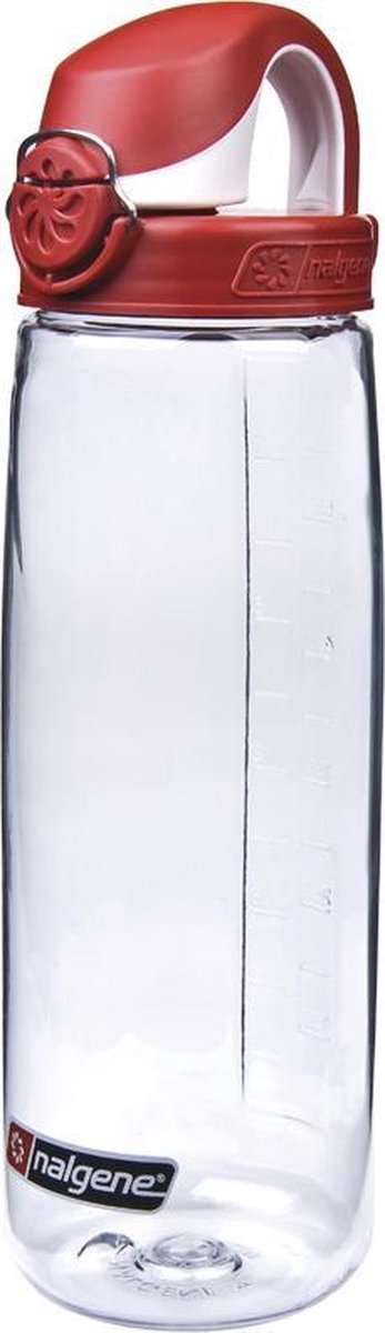 Nalgene OTF - Drinkfles - 650 ml - Transparant/Rood