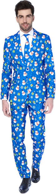 Suitmeister Christmas Blue Snowman- Kostuum - Maat - L