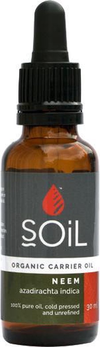 Soil Biologische Neem Olie - 30 Ml - Azadirachta indica - Biologische Basis Carrier Olie